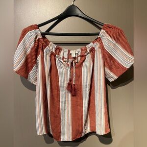 Forever 21 Stripe Blouse Size XL